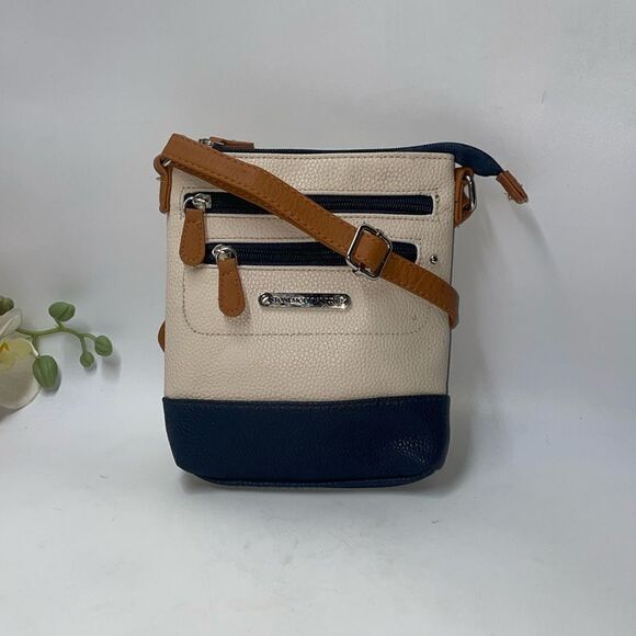 Stone Mountain Three Toned Leather Crossbody Small - Picture 1 of 6